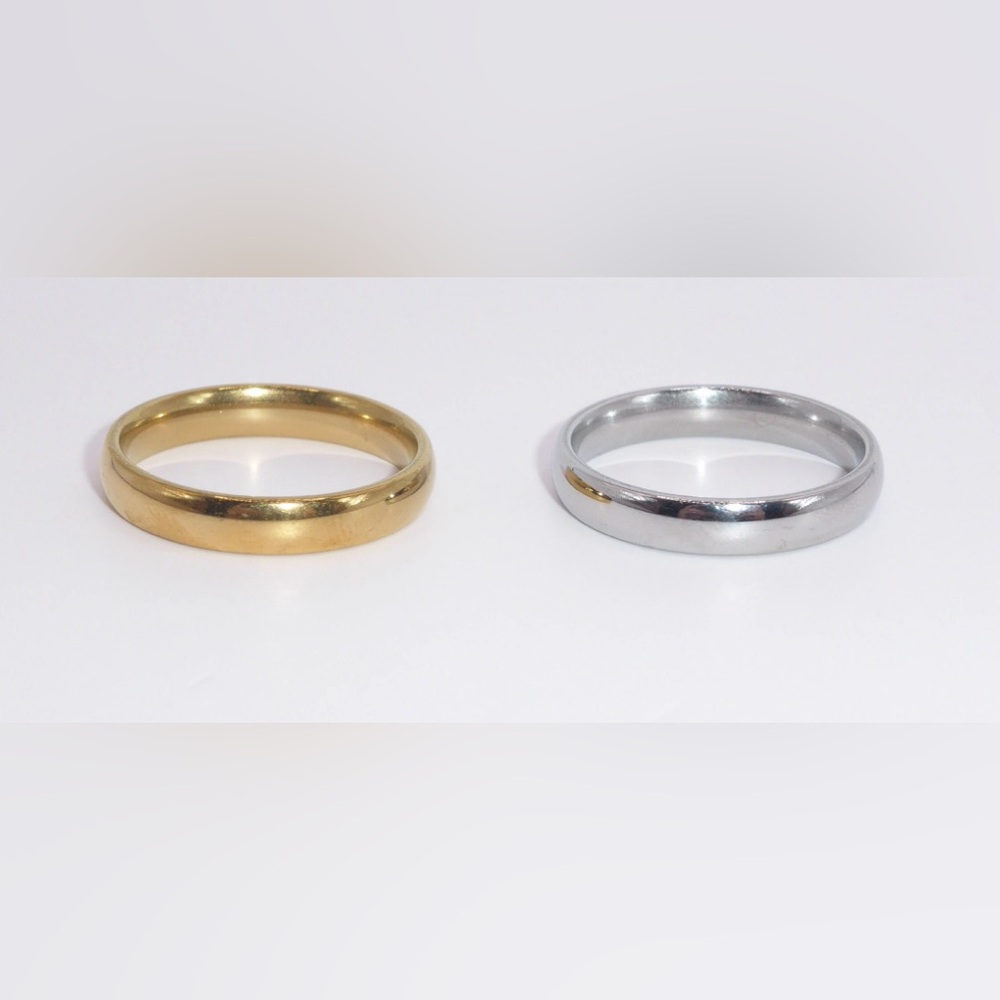 18K Gold Plated Band Ring | High quality Tungsten | Minimalist Stackable Ring |